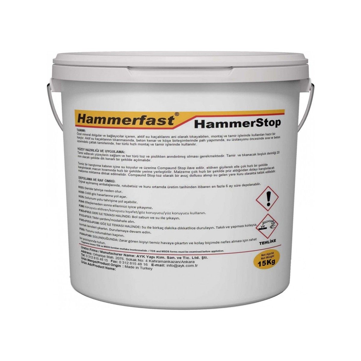 HAMMERFASTSTOP (15 KG) YILDIRIM TOZU HAMMERFASTSTOP (15 KG) YILDIRIM TOZU