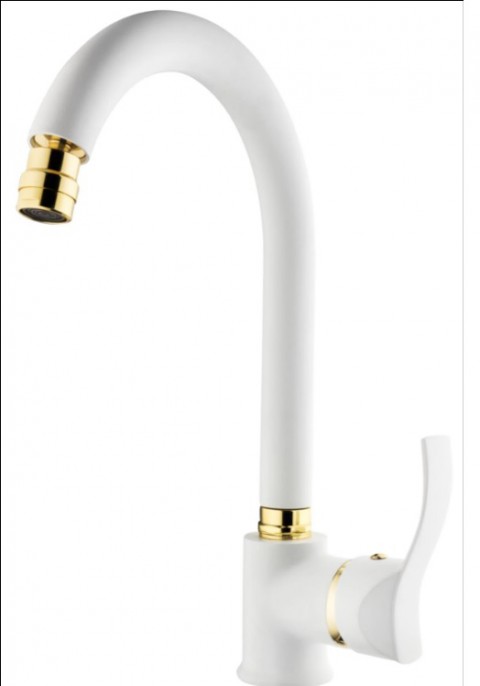 POLİSU GOLD KUĞU LAVABO BAT.BEYAZ-ALTIN