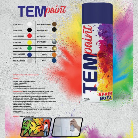 TEMPAİNT SPREY BOYA 400 ML B.KIRMIZI